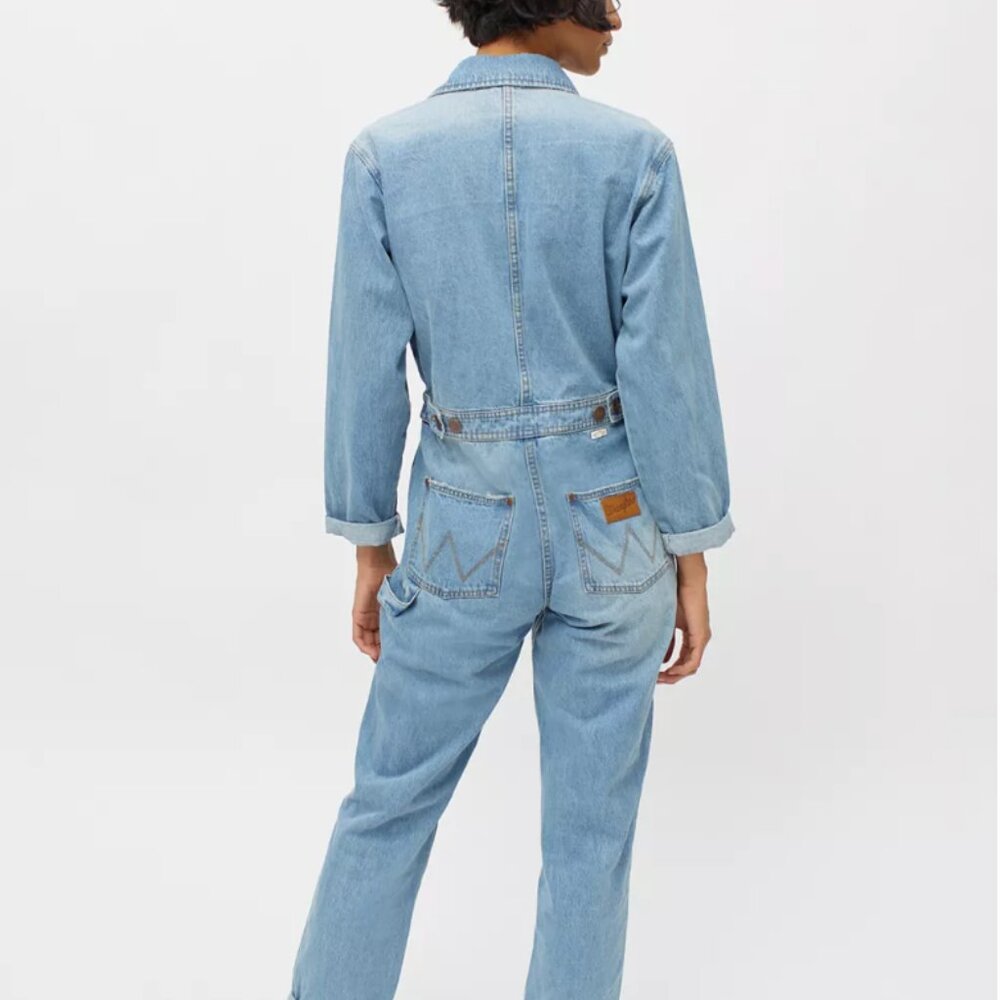 Women's Billabong x Wrangler Denim Jumpsuit Size L - Picture 3 of 5